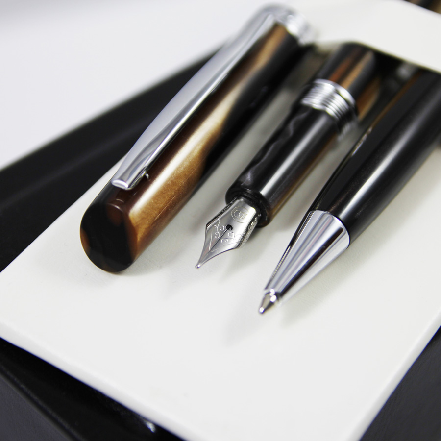 Brązowe akrylowe pióro | Brązowy długopis z żywicy akrylowej
